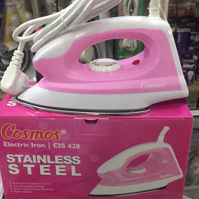 COSMOS SETRIKA Stainless CIS-428 SETRIKA Soleplate Cosmos CIS 428