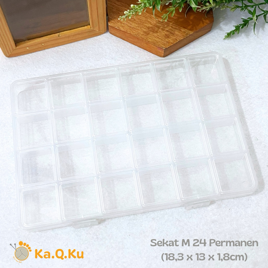 BOX STORAGE 24 SEKAT / BOX PERKAKAS BAUT MUR MANIK / BOX KOTAK 24 SEKAT / BOX KECIL