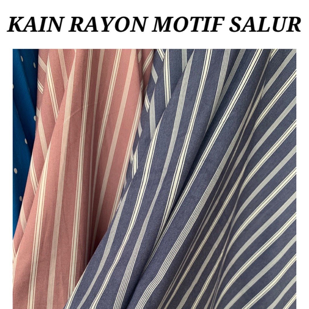 bahan kain katun rayon motif salur /rayon motif terbaru/rayon viscose(harga tertera 50cm)