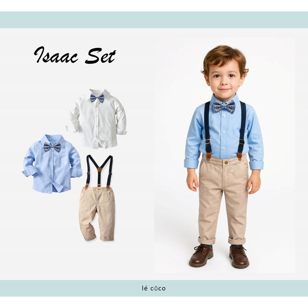 Lecoco Isaac Set - Baju Set Anak Laki-Laki - Setelan Formal Pesta Party Graduation Wisuda Birthday U