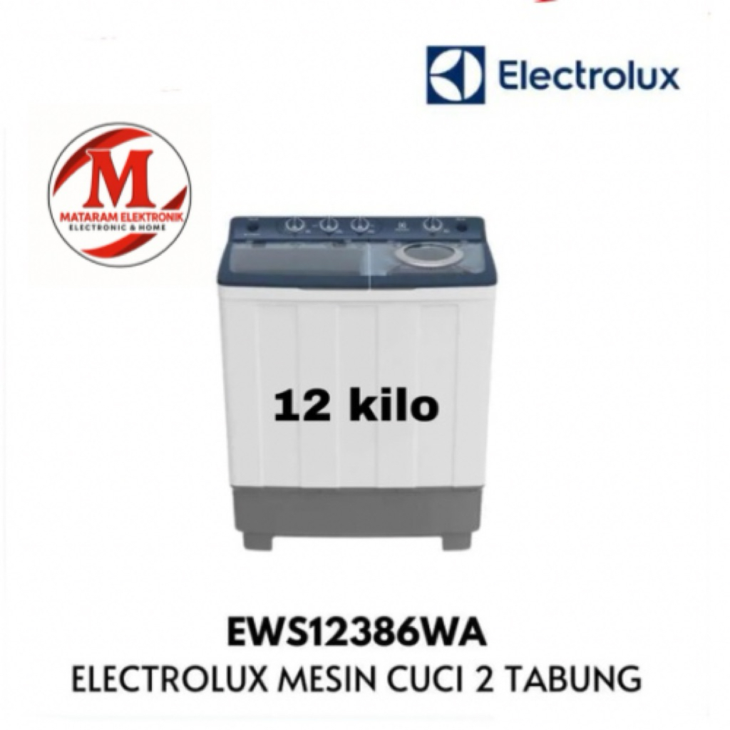 ELECTROLUX Mesin Cuci 2 Tabung 12 Kg EWS13262