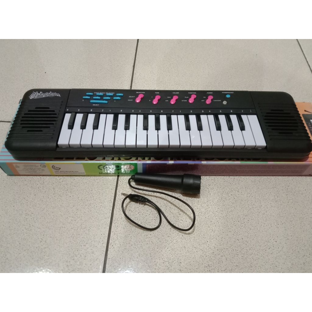 Mainan Piano Elektrik 32 Kunci Dengan Mikrofon Suara Terumpet Electric Keyboard Mainan Edukasi Anak