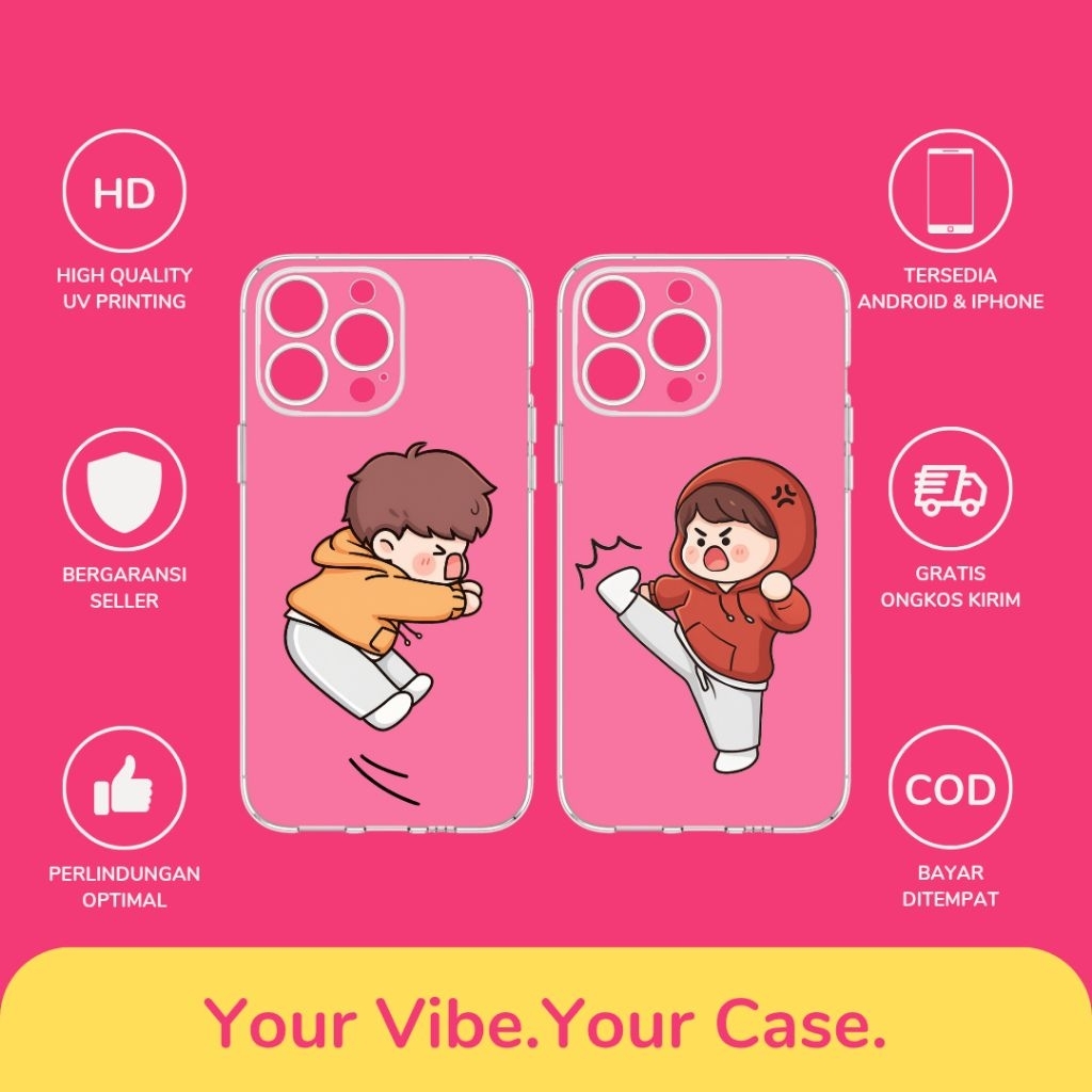 Custom Case Cute Chibi Couple All Type Hp Android & iPhone