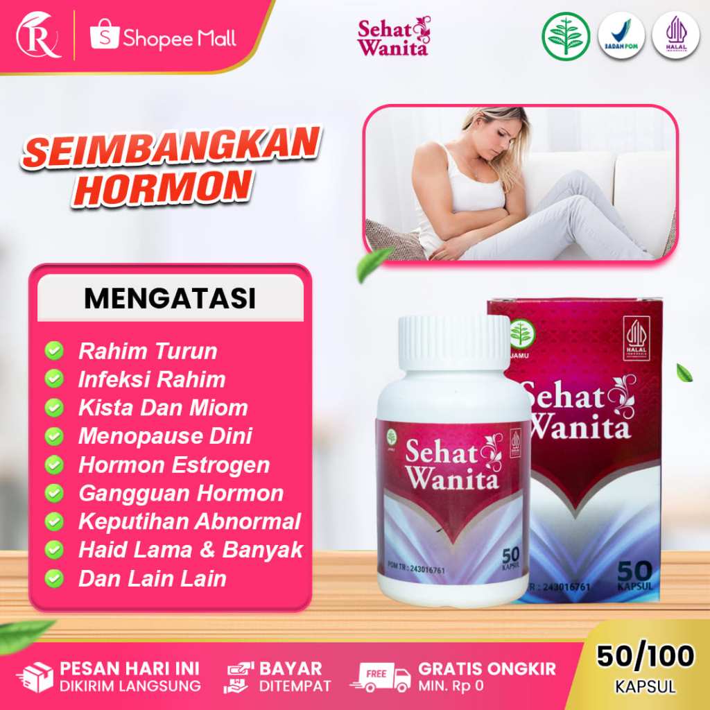 SEHAT WANITA Obat Penyeimbang Hormon Wanita, Penambah Hormon Estrogen, Gangguan Hormon, Rahim Kering