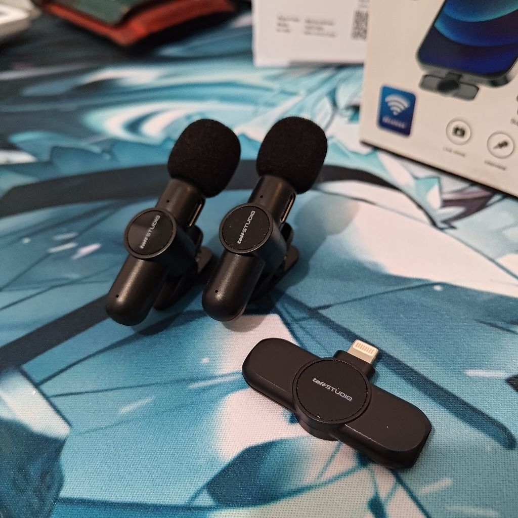 mic wireless microphone taffware lightning iphone for content creator asmr