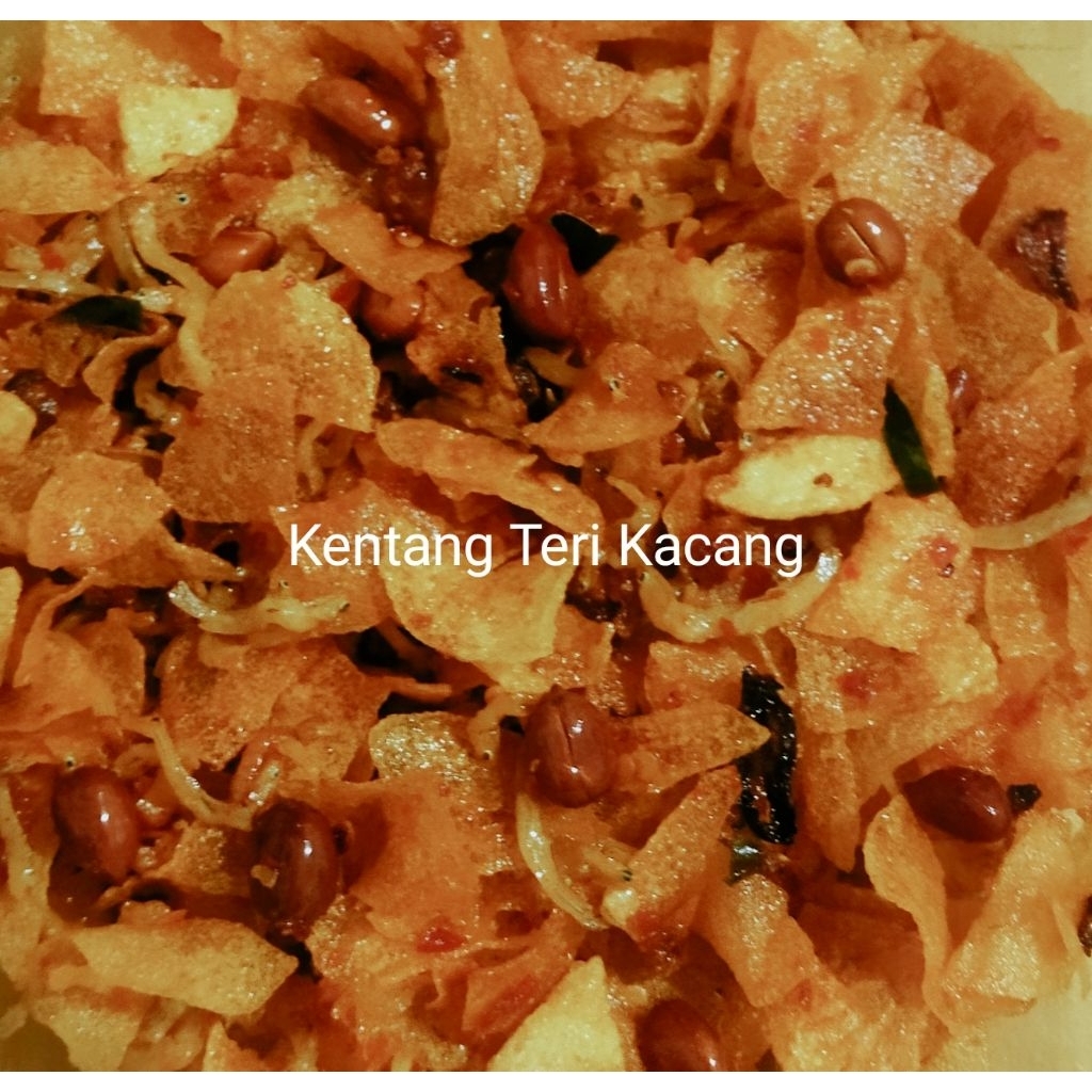 Kentang kacang teri pedas / kentang kacang teri balado