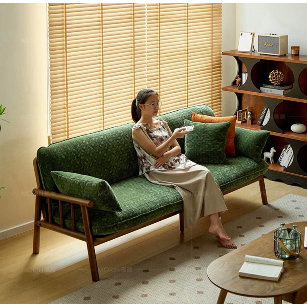 Sofa ruang tv santai minimalis modern - sofa keluarga rangka kayu jati asli berkualitas