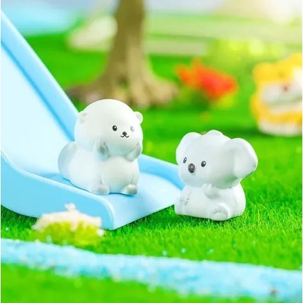 Mainan Animal Edukasi Ornamen Figure Mainan Dakena Pajangan Gajah Miniatur Pajangan Hewan Mini Lucu