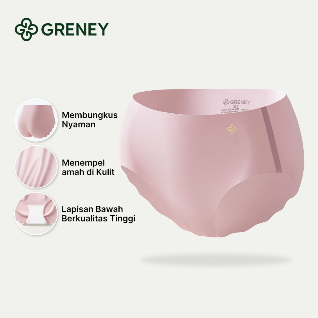 Greney-CD Kelopak Bunga Seamless  Bahan elastis tinggi  Lapisan dalam berkualitas Bernapas & tidak p