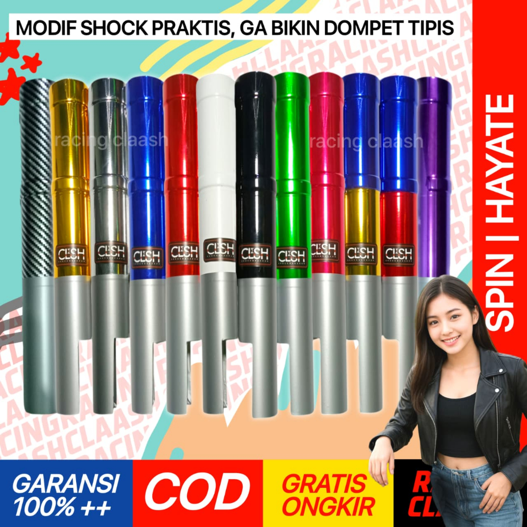 Racing Claash Cover Shock Depan Spin Hayate Cover Shok Skok Sok Hayate Spin Fi 125 150 Old New 7