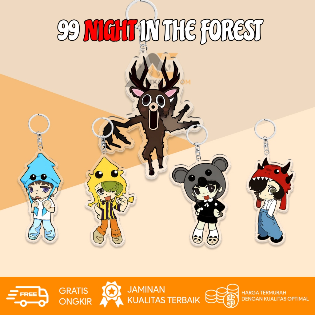 GANTUNGAN KUNCI 99 NIGHT IN THE FOREST ROBLOX / GANCI AKRILIK ROBLOX 99 NIGHT IN THE FOREST MISSING 