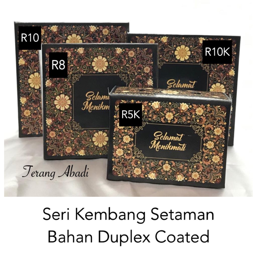 20 pcs Dus Kue R5 Kembang Setaman 16 x 12 x 7 cm / Dus Kue Hajatan / Dus Nasi Motif / Dus Snack Roti