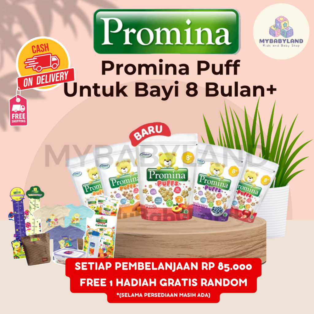 HARGA GROSIR Promina Puff 8+ | Puff Strawberry | Puff Blueberry | Puff Pisang | Puff Wagyu | Untuk B