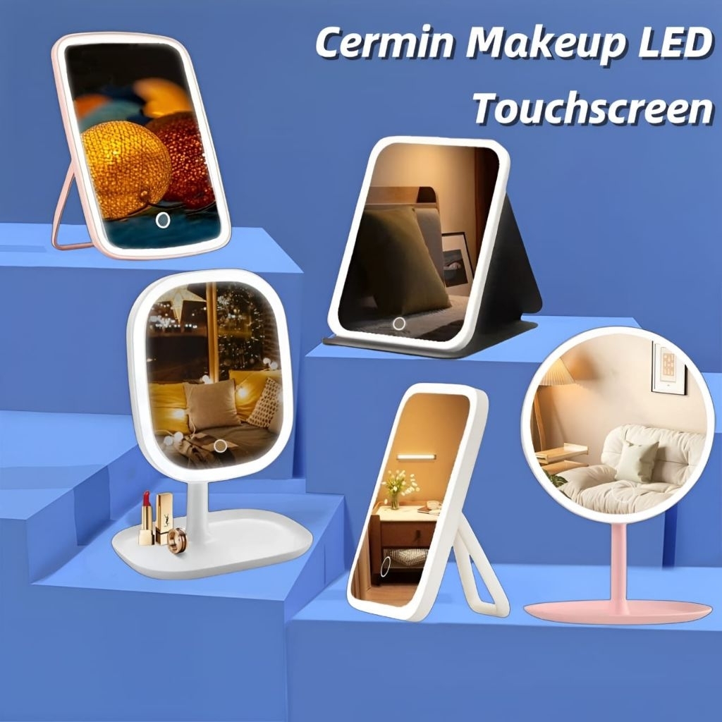 Mirror Touchscreen//Cermin LED Untuk Makeup//Touchscreen//Kaca Rias•PandaJakarta•