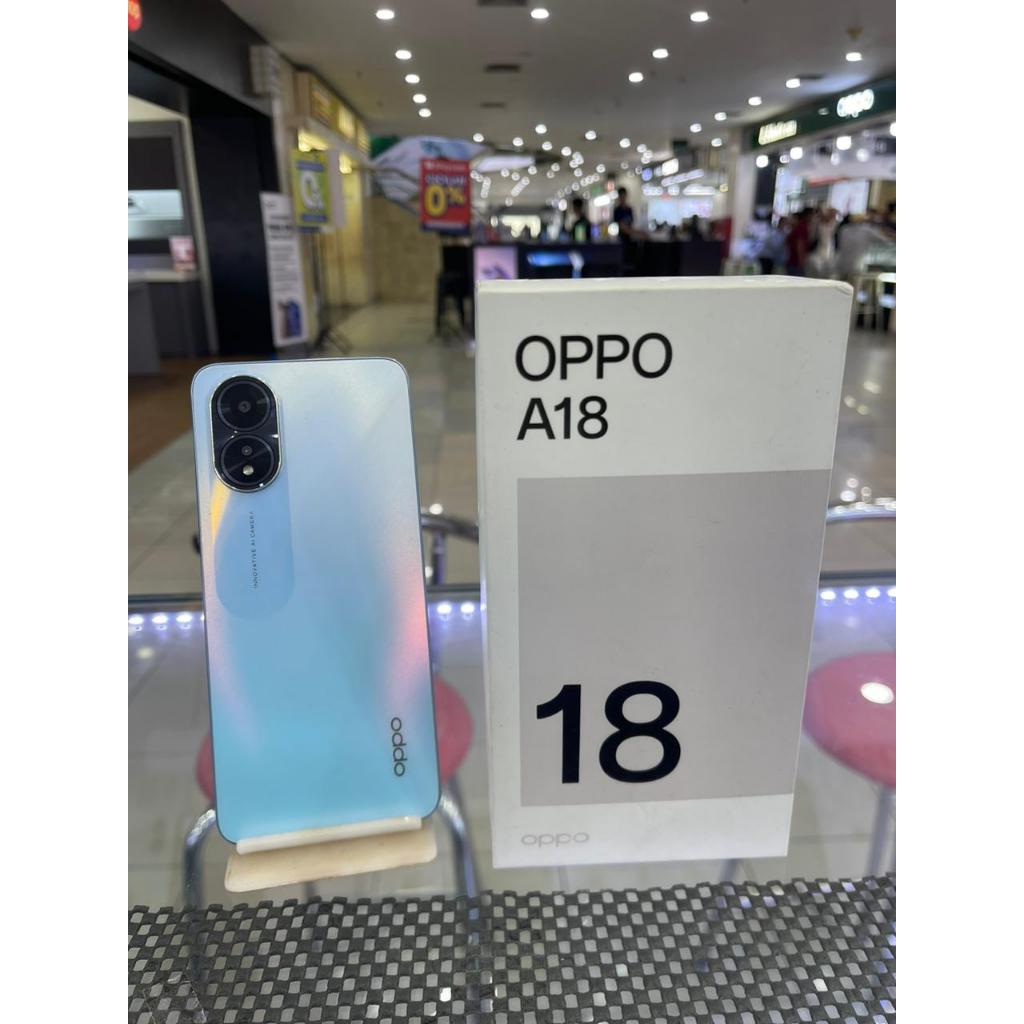 OPPO A18 4/128GB SECOND SEKEN BEKAS RAM 4 INTERNAL 128
