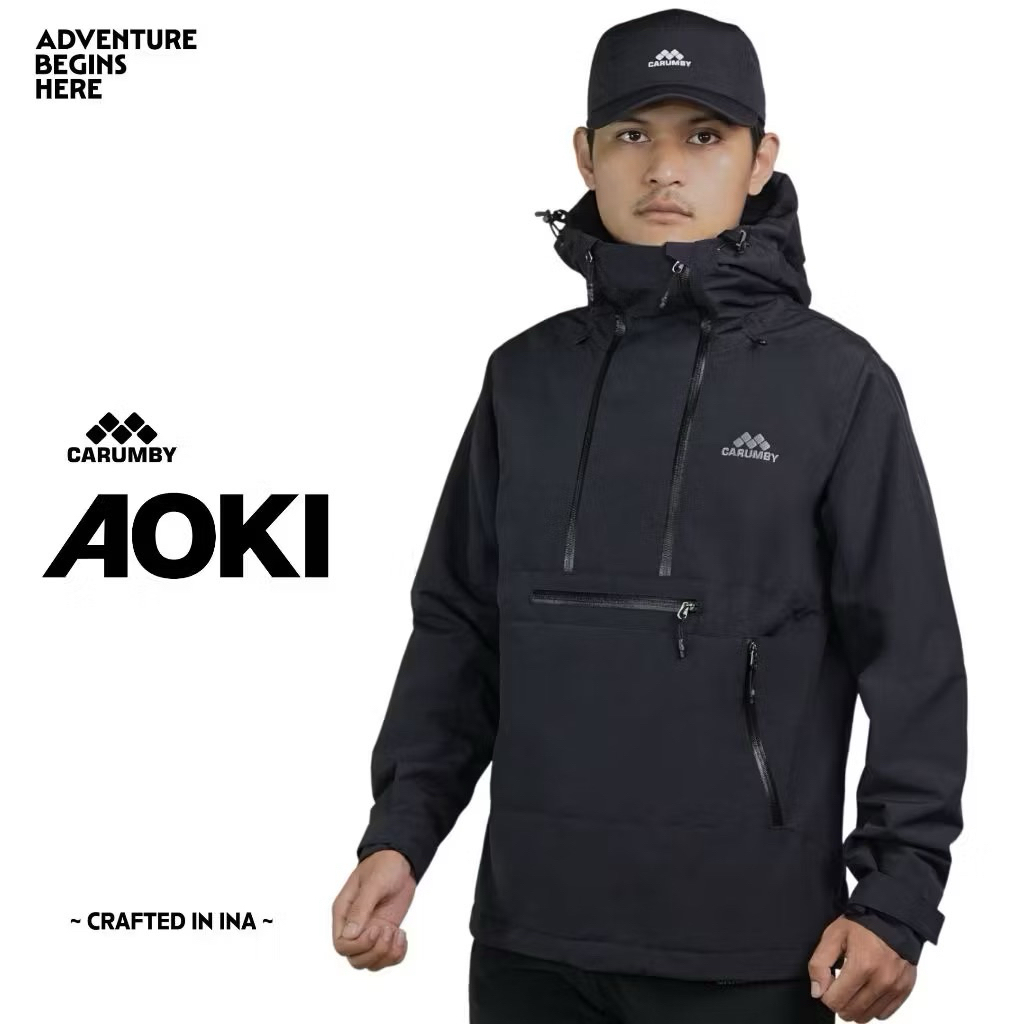 Jacket Gunung Carumby Aoki Windbreaker Pria Wanita Unisex