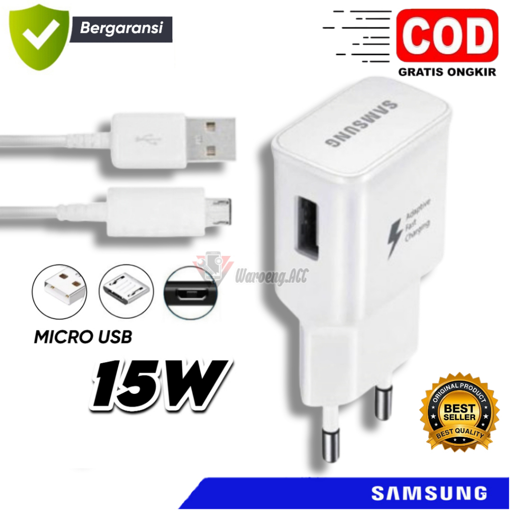 Charger Samsung Micro USB Original Fast Charging Casan Carjer HP A03 A10 J2 prime J2 Pro J2 J6 J7