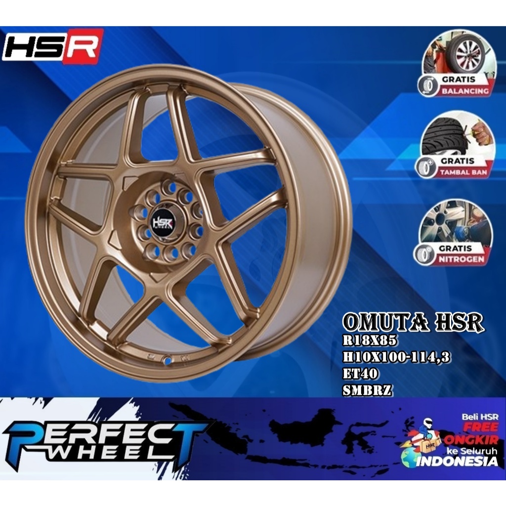 Velg Hsr Wheel Omuta Ring 18 Velg Mobil New Veloz, Sienta, Outlander, Juke