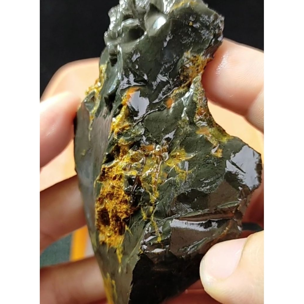 1 Ons -  Batu Bacan Kembang - Jumbo Natural Bodyglass Murah Keras