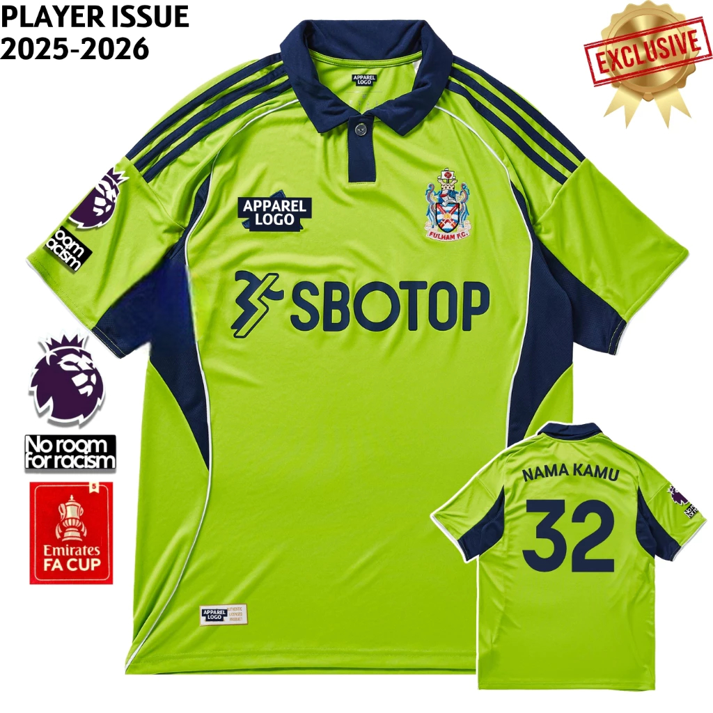 (PLAYER ISSUE) JERSEY BOLA FULHAM AWAY 2025/2026 PLAYER VERSION NEW