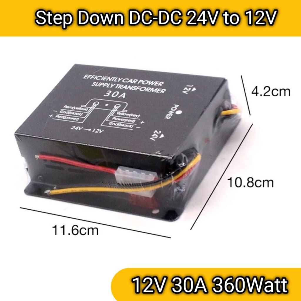 Step Down DC 24V to 12V 30A Converter DC-DC 24V ke 12V 30A