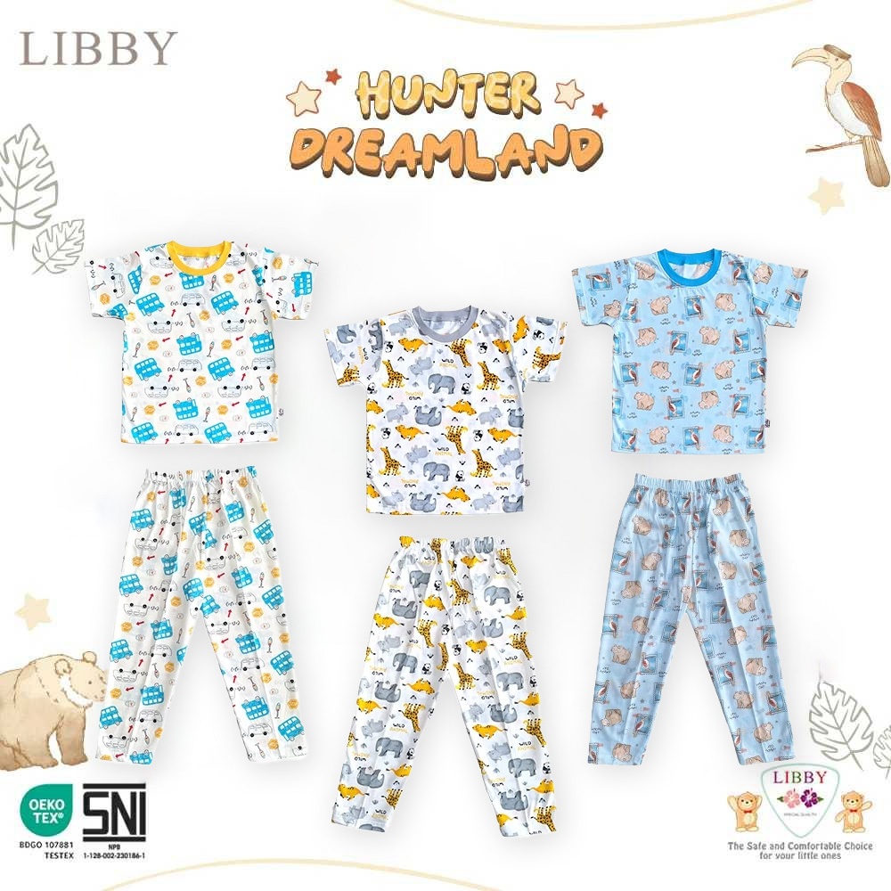 Libby Setelan Pendek Panjang 6-12 Tahun Hunter Dreamland/Playful Harmony