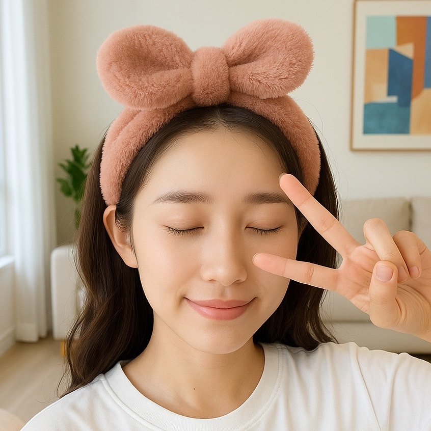 Bando Karakter Pita Bulu Telinga Bandana Pita Kuping Bulu Korea Style Kekinian Lucu Bando Viral Anak