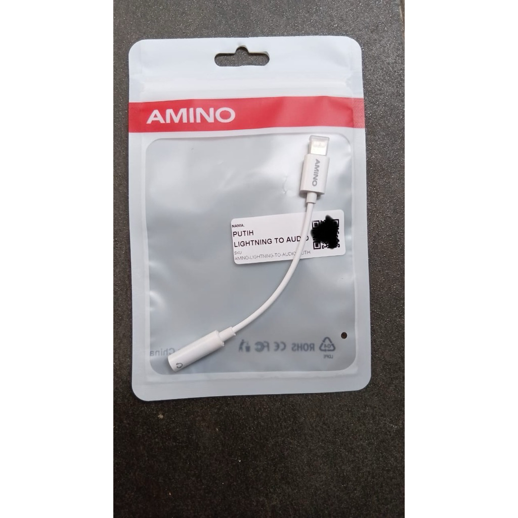 Amino adapter Headset untuk Iphone/Connector (ORI)