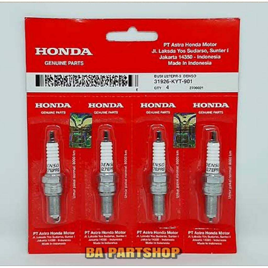 Busi Spark Plug U27EPR-9 Denso Universal Matic/Cub/Sport Asli AHM Honda 31926-KYT-901