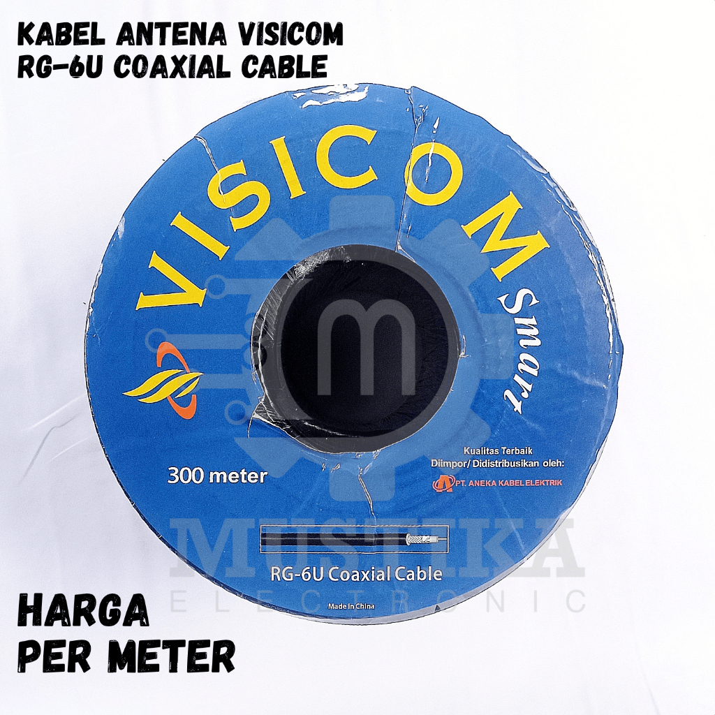 KABEL ANTENA TV VISICOM RG-6U 300 METER / Per Meter
