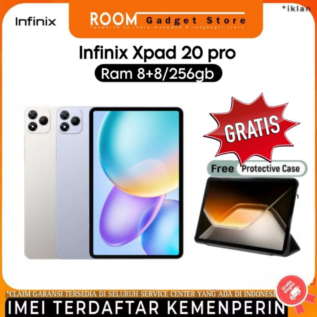 EXCLUSIVE Xpad 20 pro 8+8/256gb 12inch 2K 90hz G100 Garansi Resmi Infinix indonesia