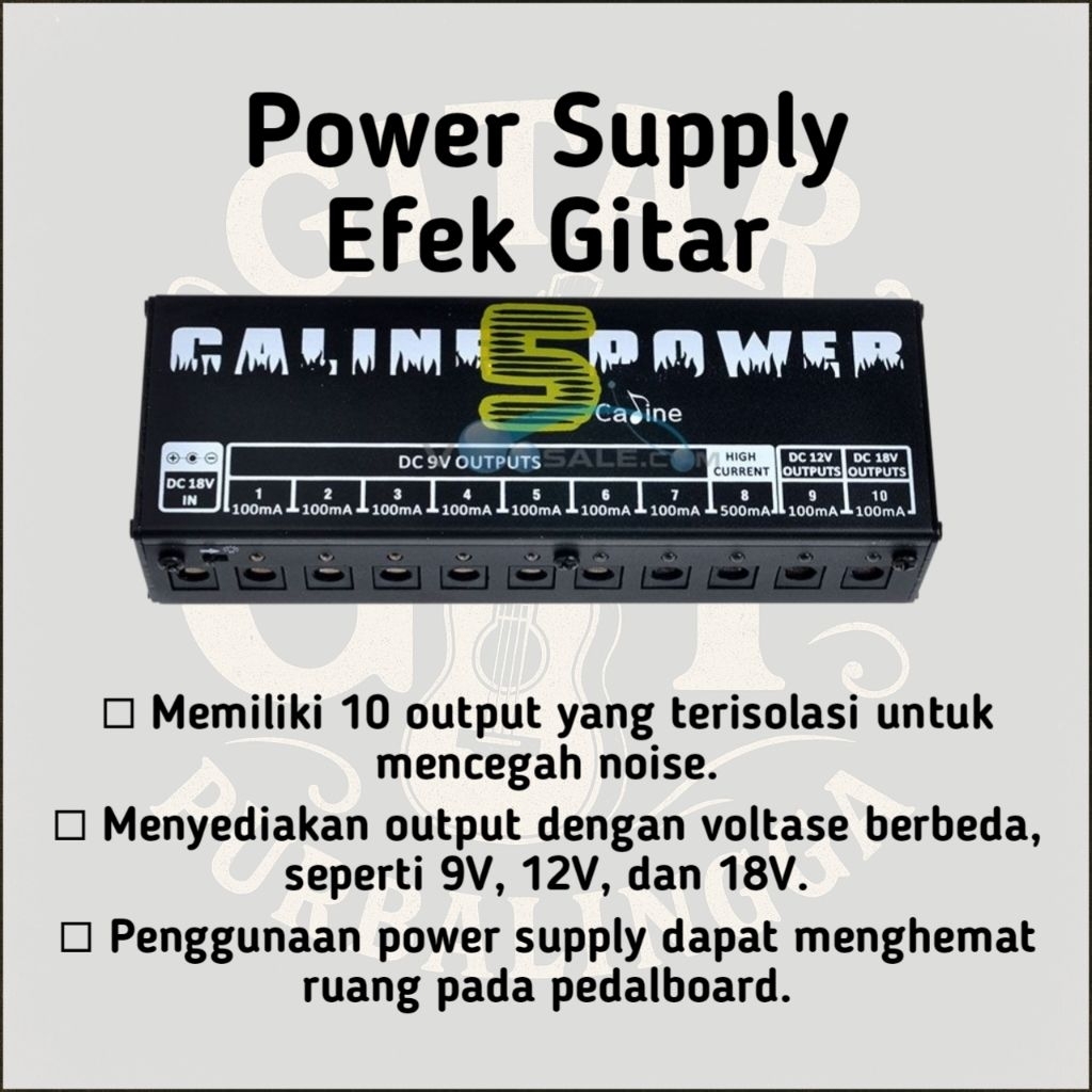 POWER SUPPLY EFEK GITAR CALINE CP05 ADAPTOR EFEK GITAR CALINE CP05