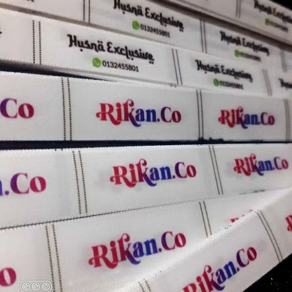 Label Baju / Label Hijab / Label Woven Damask Subtitute Min 100pcs