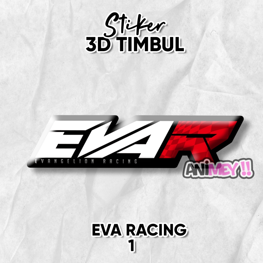 Stiker Emblem 3D Timbul Evangelion Racing Team / Stiker Logo EVA Racing