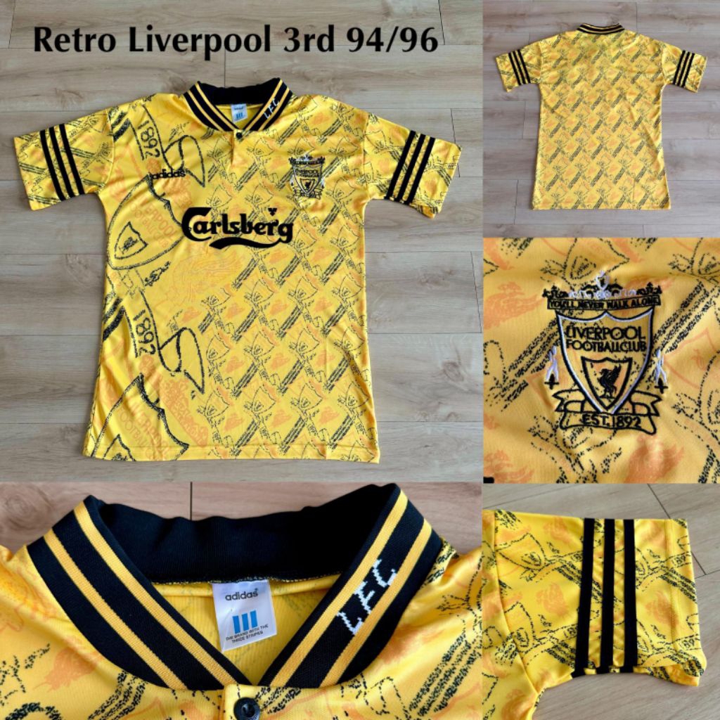 Jersey retro Liverpool 3rd kuning 94 grad original