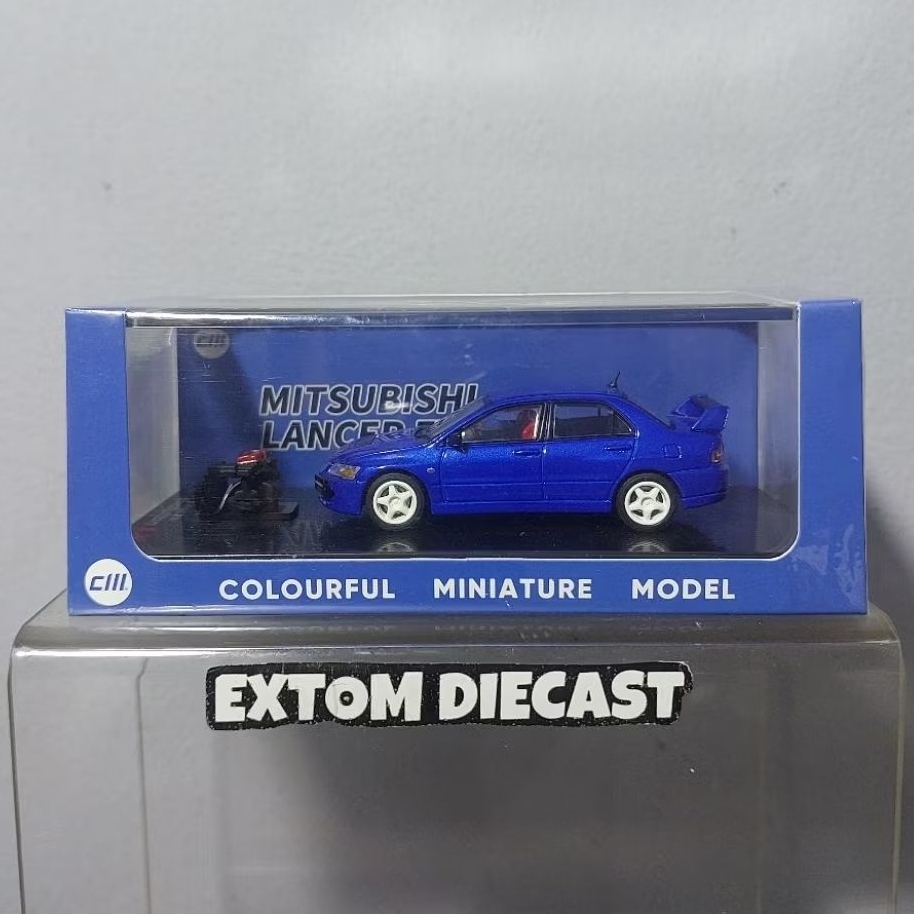 CM Model Mitsubishi Lancer Evo 9 Blue + Figure Engine