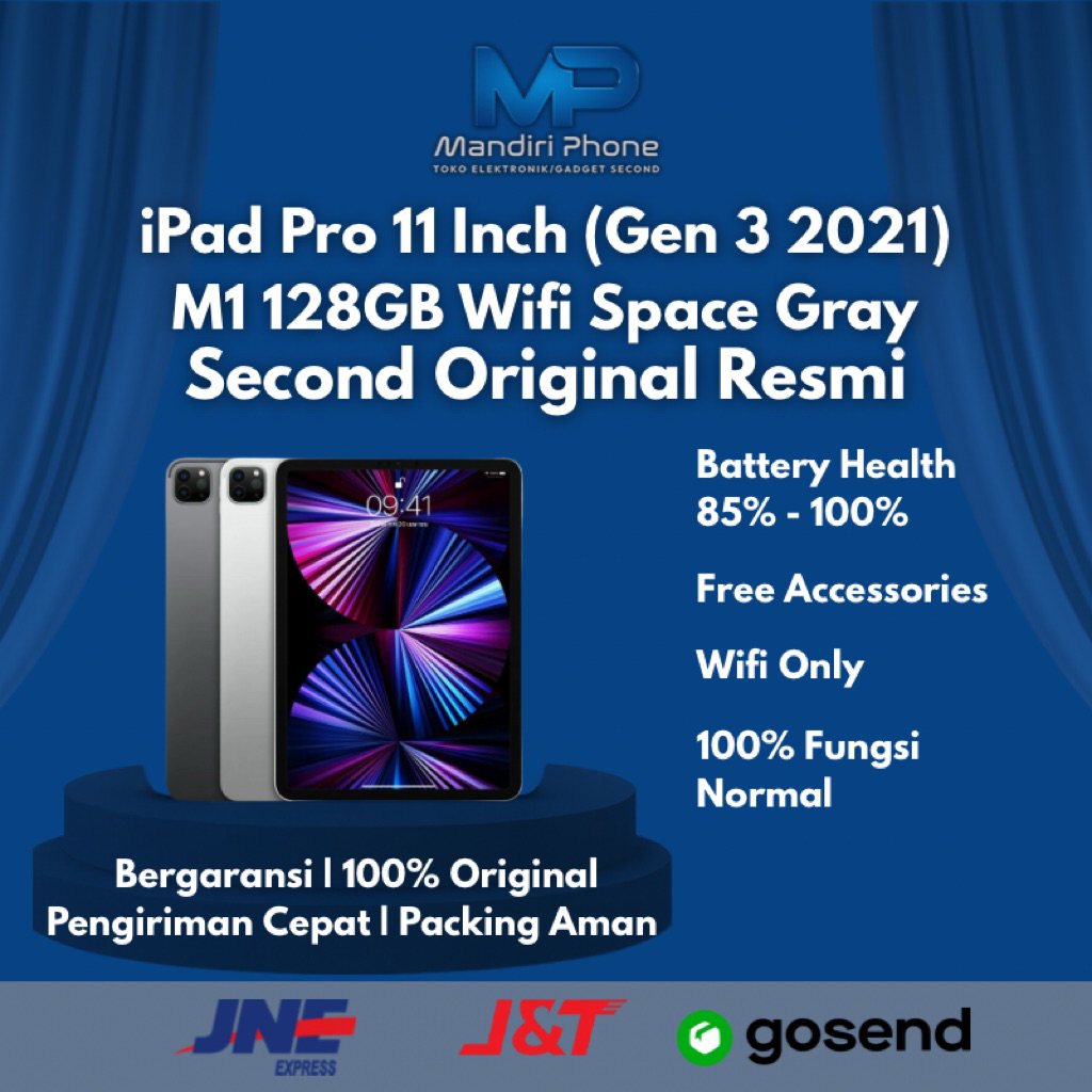 iPad Pro 11 inch M1 (Gen 3) 128gb Wifi Fullset