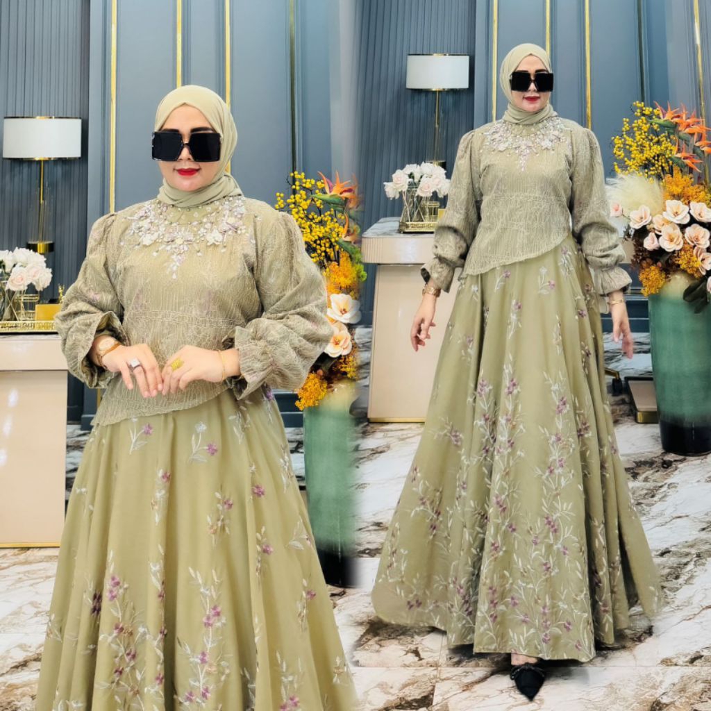 ELSYIFA DRESS KATBOL SET PASHMINA BY SITI ASOPUROH