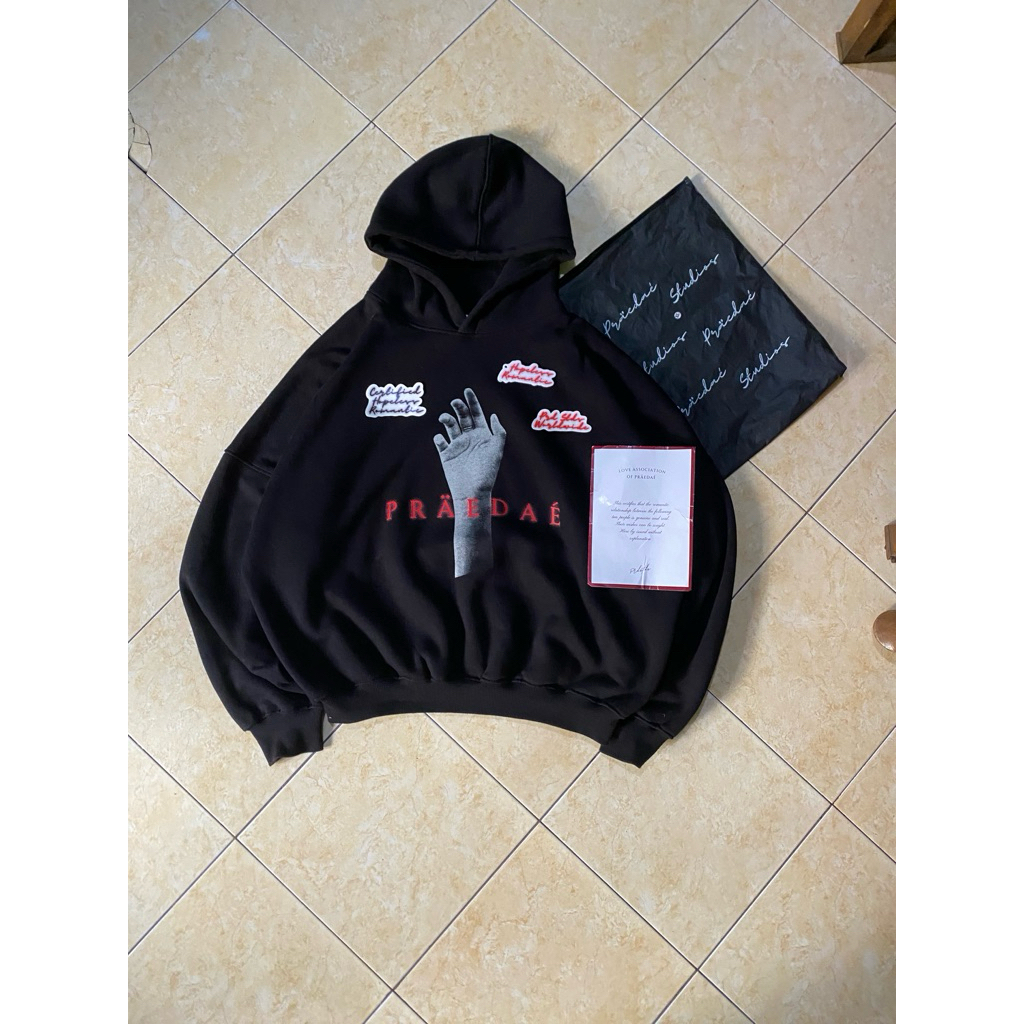 hoodie praedae hopeless romantic v2 black sz XL