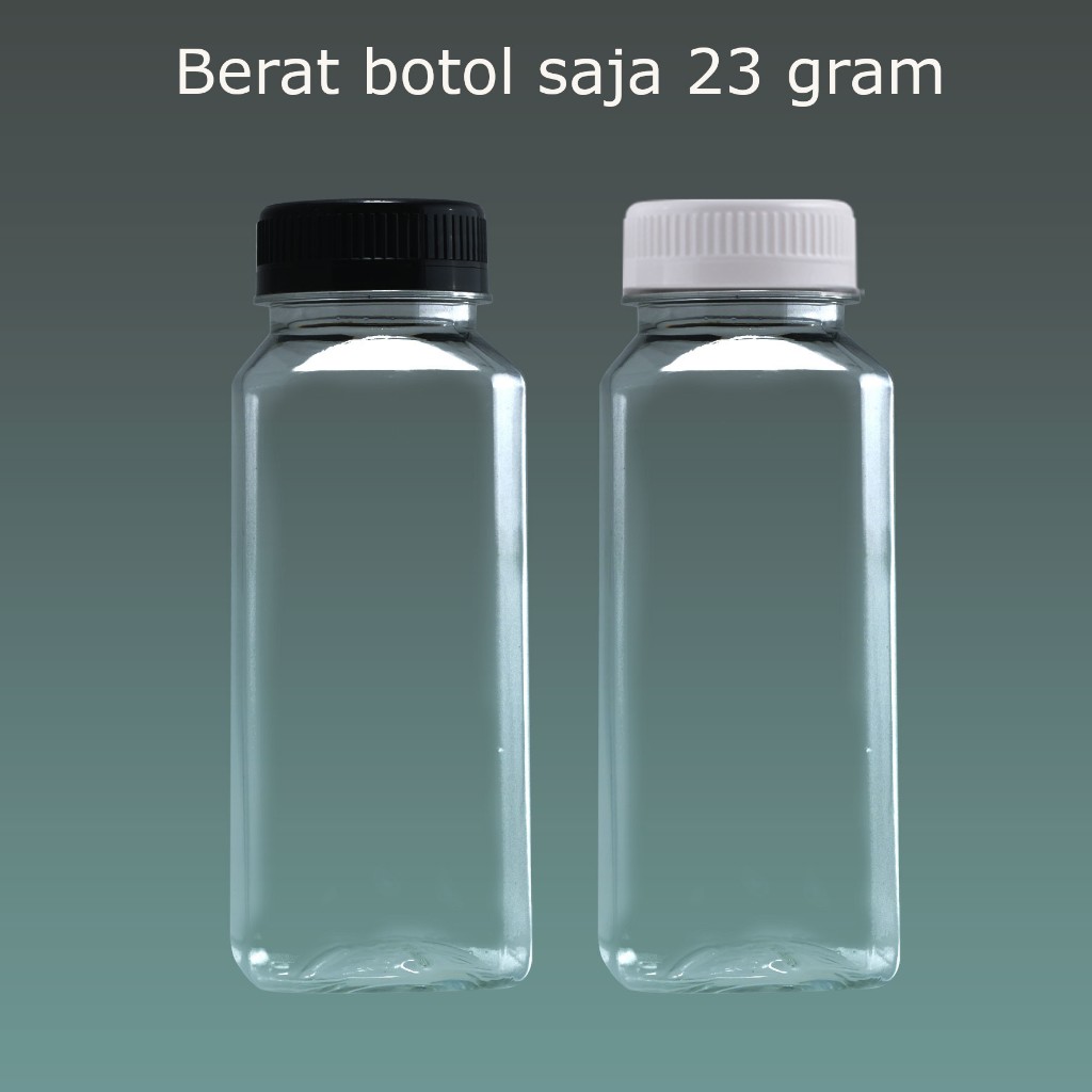 Botol Kale Kotak 250 ml PET tebal 26gr