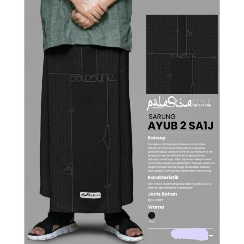 Sarung Rabbani Palestine,  AYUB  2  Original