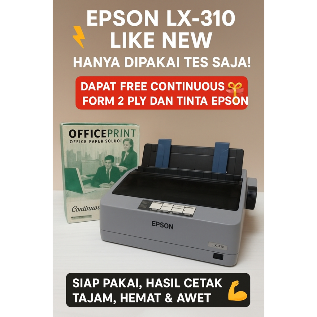 Preloved Printer Dot Matrik Epson Lx-310 Like New 99%
