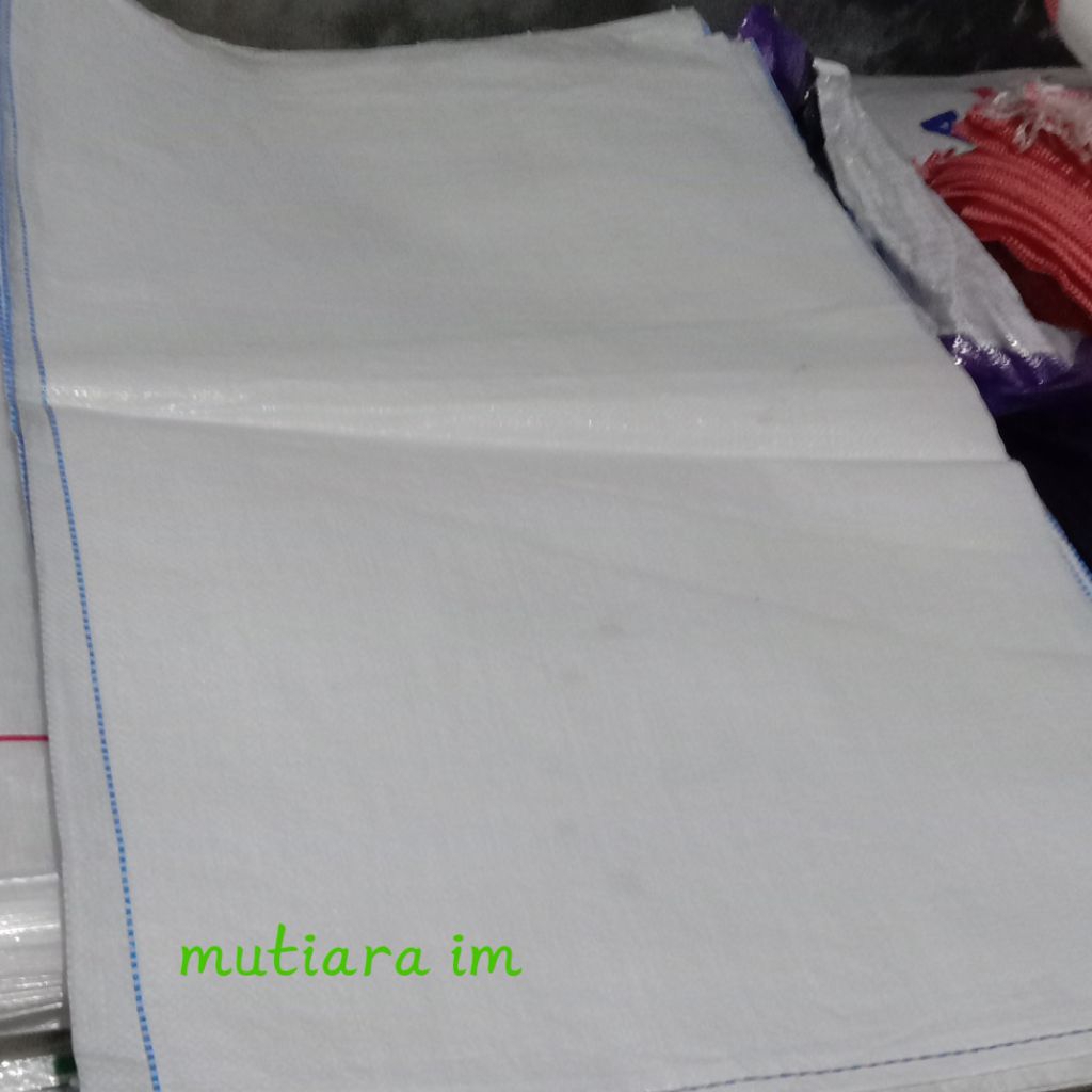 KARUNG PLASTIK PUTIH POLOS 50KG | KARUNG UKURAN 56×90 BARU | ISI 100 PCS