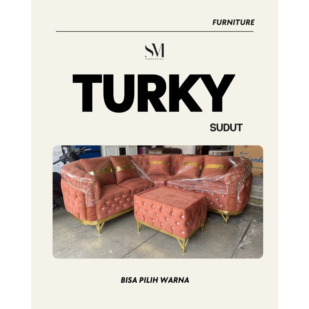 SOFA TURKY SUDUT + MEJA KOTAK