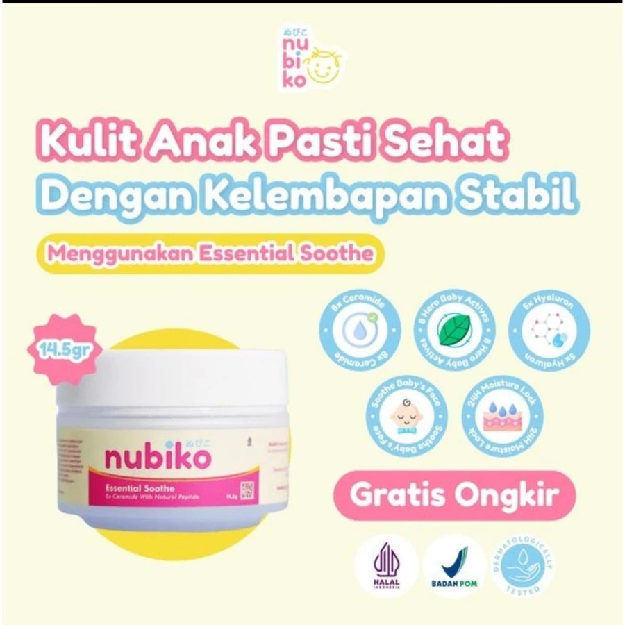 Nubiko Essential Soothe 14.5gr Cream Pelembab Wajah Untuk Anak dan Ibu