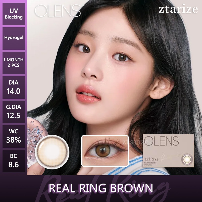 ztarize - Ready Stock - OLENS Real Ring Brown 1 Month Soft Contact Lens 1 Pair - OLENS x BLACKPINK J