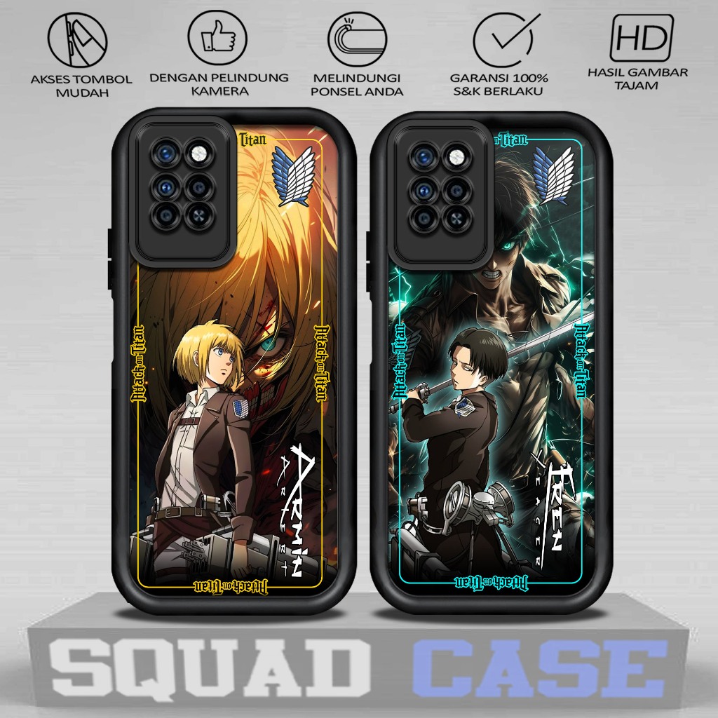 Softcase Glass kaca untuk INFINIX NOTE 10 PRO NOTE 10 PRO NFC Motif AOT Casing Handphone Case Hp Pro