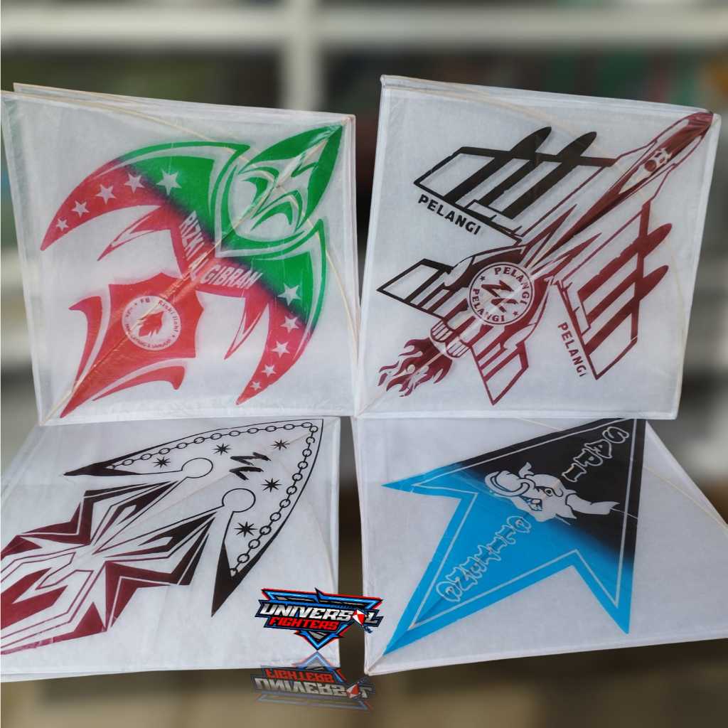 Layangan Aduan Sukhoi Sayur Kertas (isi 50pcs + 2pcs)