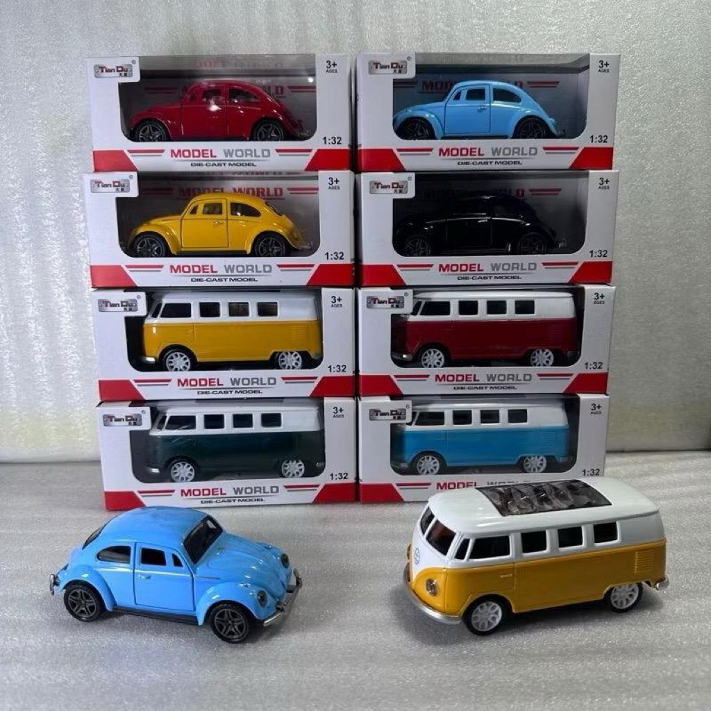 Mainan diecast miniatur model VW kodok / VW mini bus