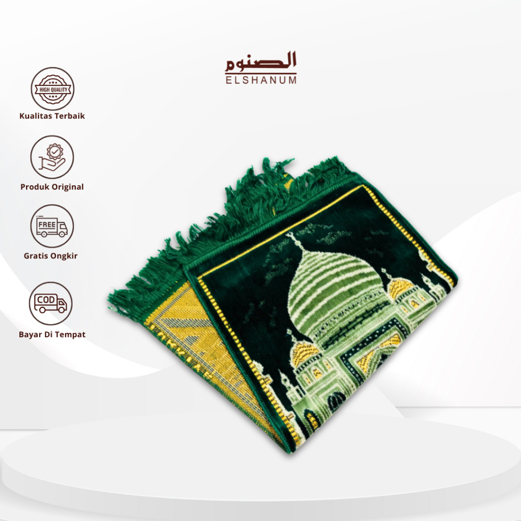 Sajadah Alif Muka 35x56 | Sajadah Mini Alif | Sajadah Travel Oleh-oleh haji | Alif Muka alelal store